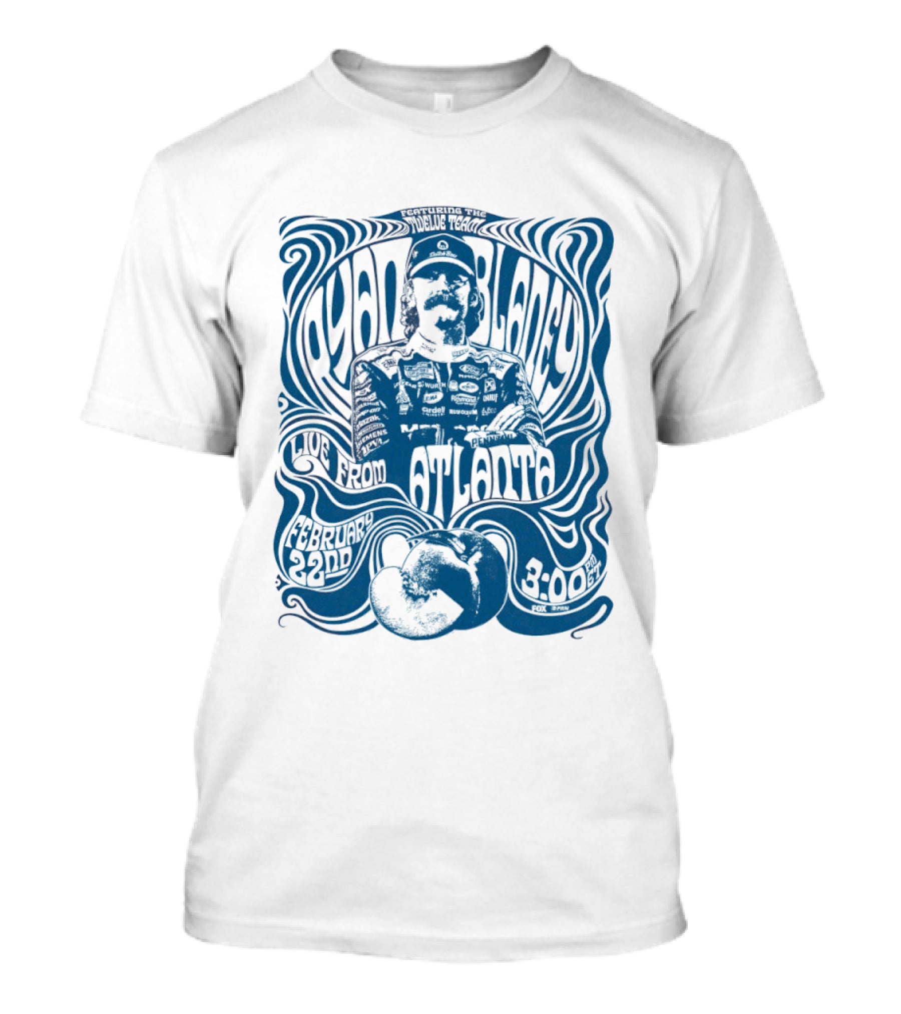 Ryan Blaney Live From Atlanta February 22nd 3:00 Dark Horse Team Penske T-Shirt