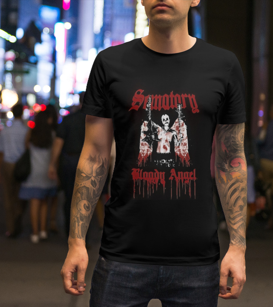 Sematary Bloody Angel Horror Gothic Red Aesthetic T-Shirt