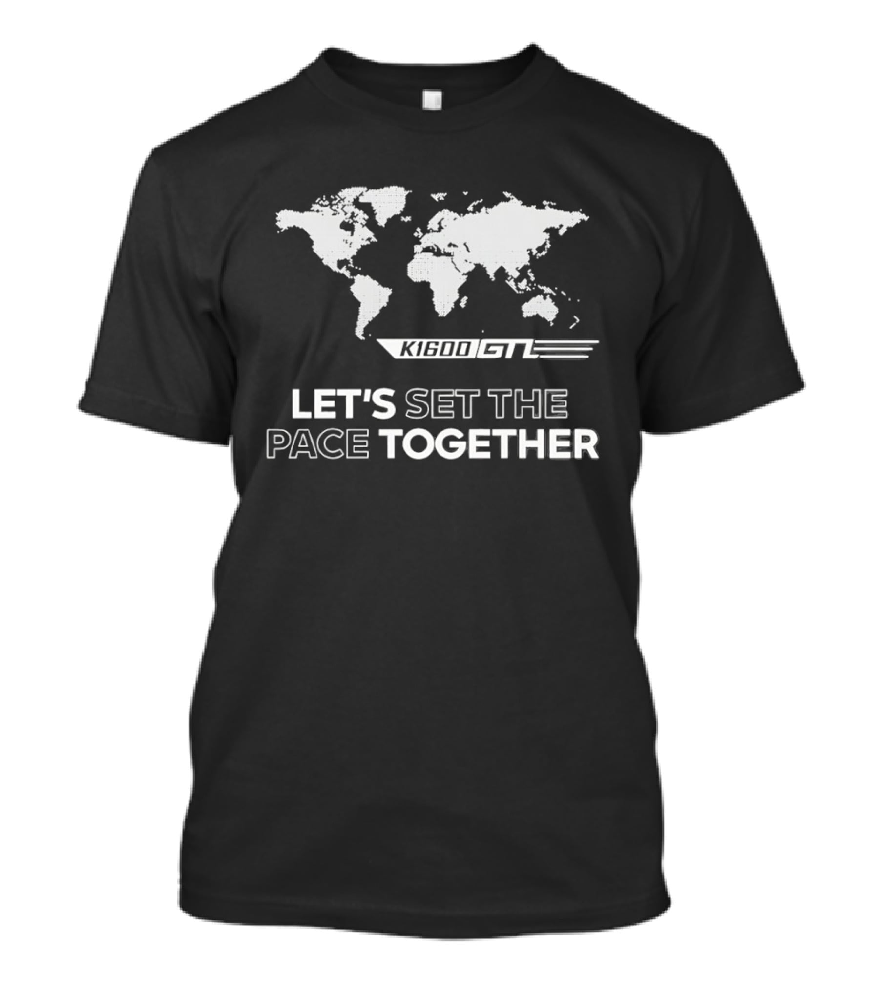 K1600 GTL Let's Set The Pace Together World Map T-Shirt