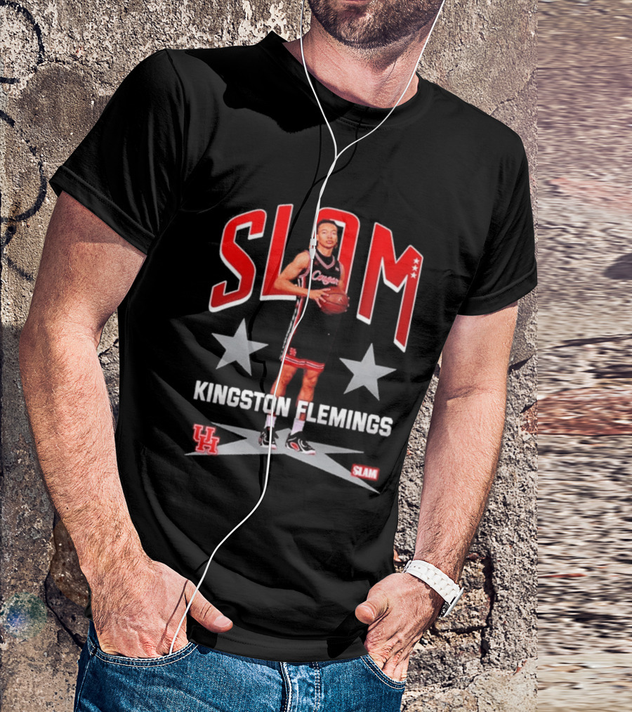 Kingston Flemings SLAM Cover Houston Cougars UH Coogs H Town T-Shirt