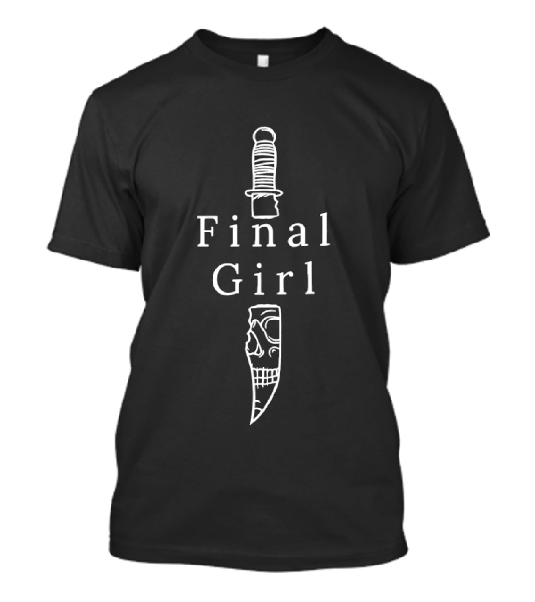 Final Girl Horror Knife Skull Scream Movie T-Shirt