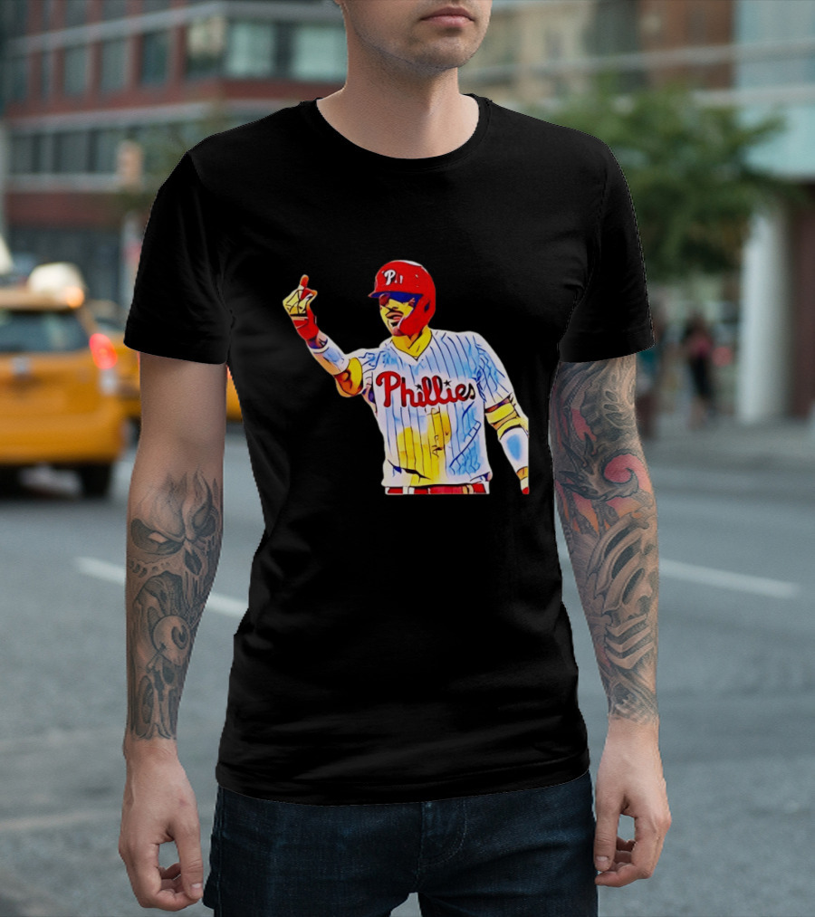 Philadelphia Phillies Nick Castellanos Gesture Baseball Moment T-Shirt