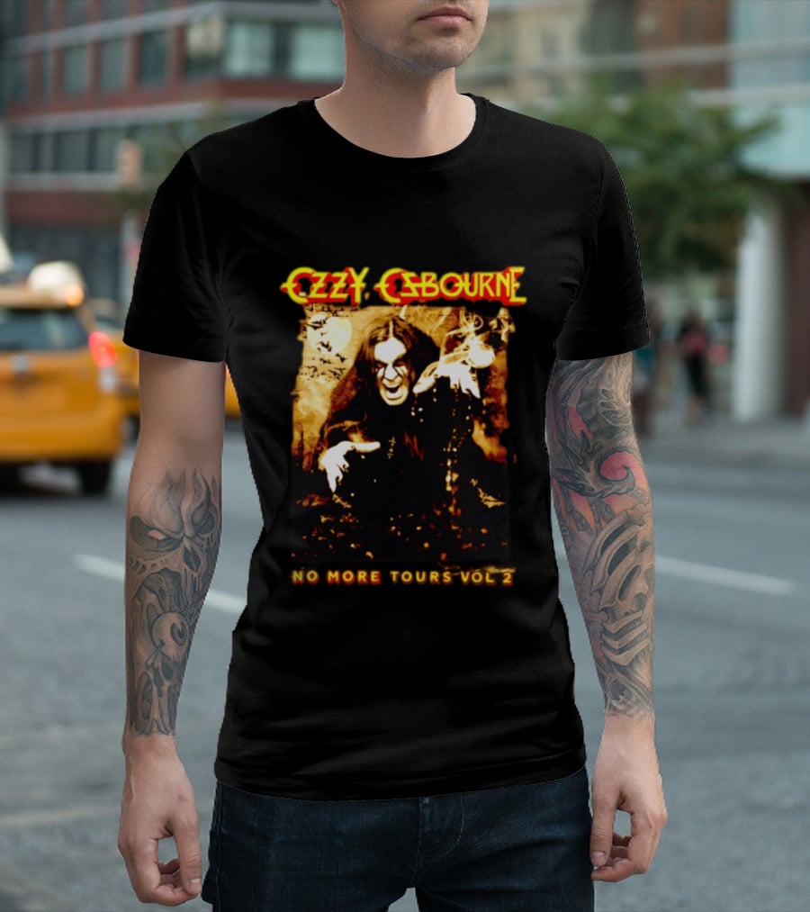 Ozzy Osbourne No More Tours Vol 2 Bats Full Moon Smoke Halloween T-Shirt