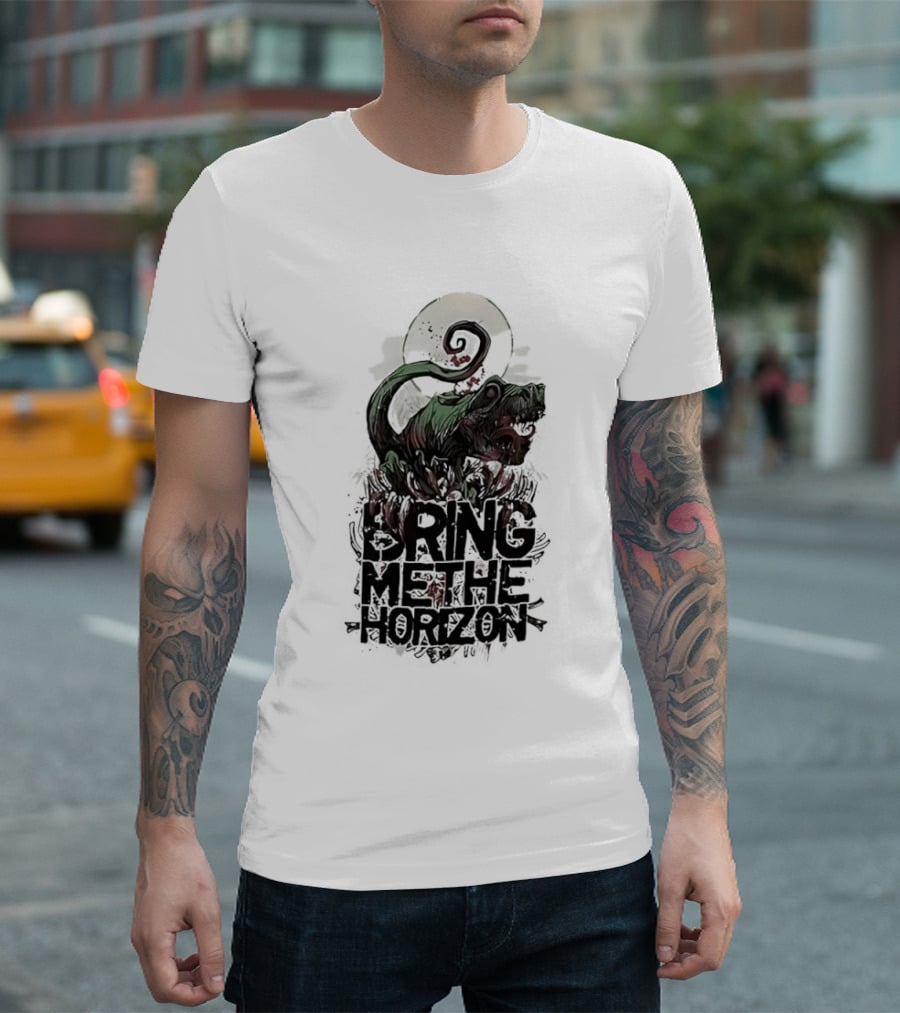 Dinosaur Bring Me The Horizon Spiral Tail T-Shirt