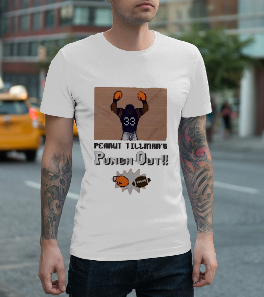 Peanut Tillman Punch Out 33 Chicago Bears Football T-Shirt