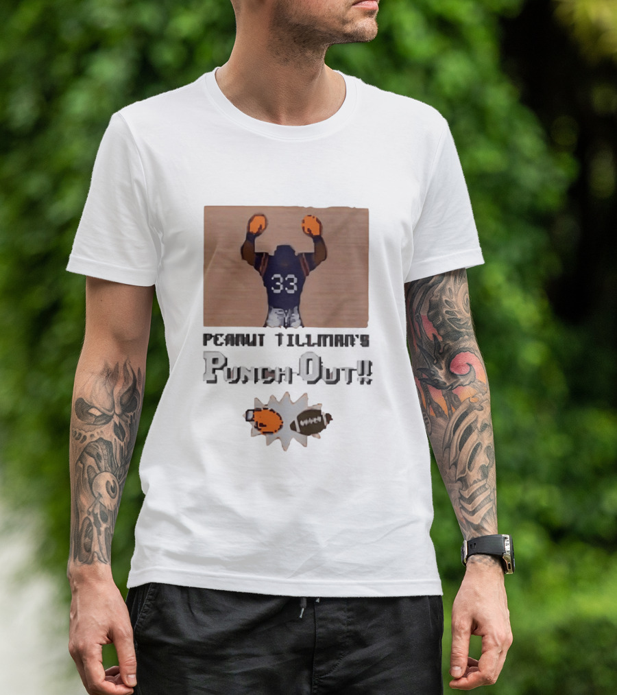 Peanut Tillman Punch Out 33 Chicago Bears Football T-Shirt
