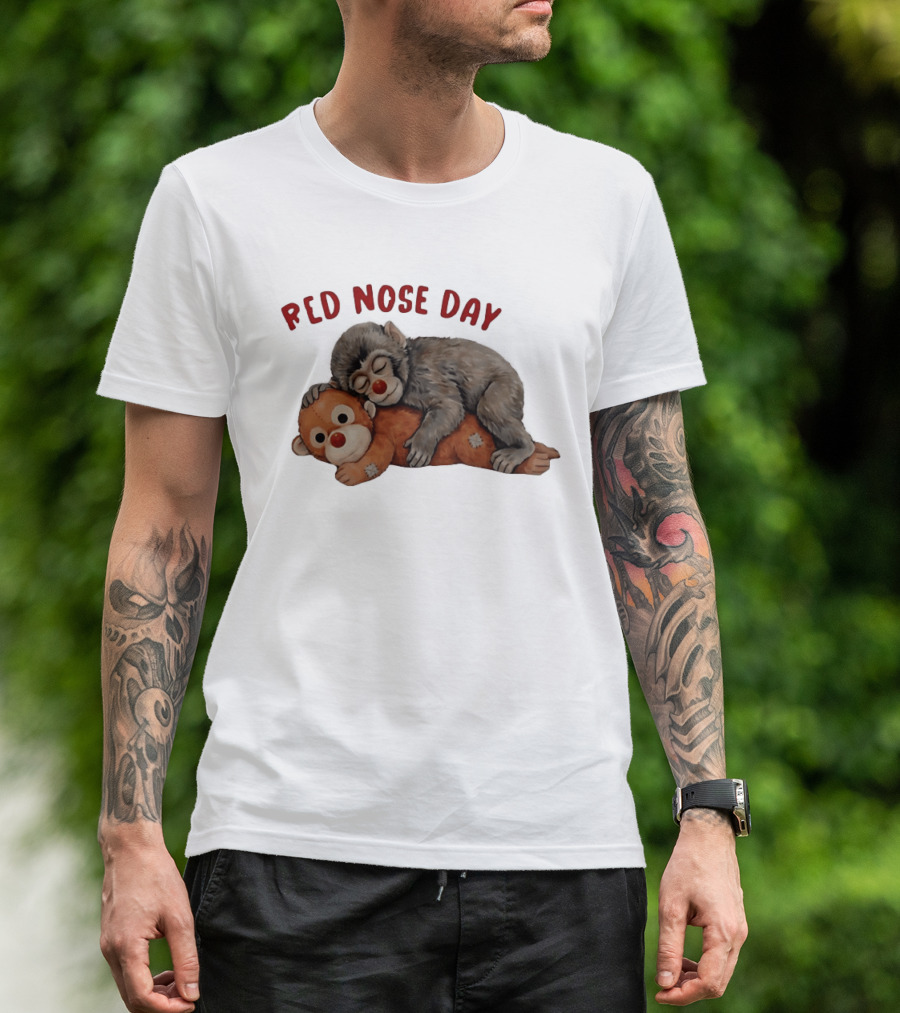 Red Nose Day Punch Monkey And Toy T-Shirt