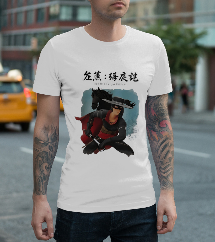 Zorro The Chronicles Heroic Adventure And Black Horse T-Shirt