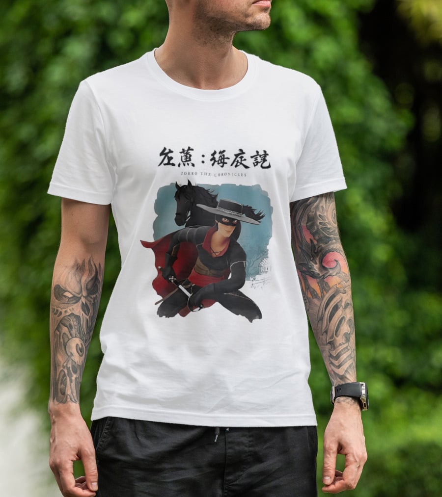 Zorro The Chronicles Heroic Adventure And Black Horse T-Shirt