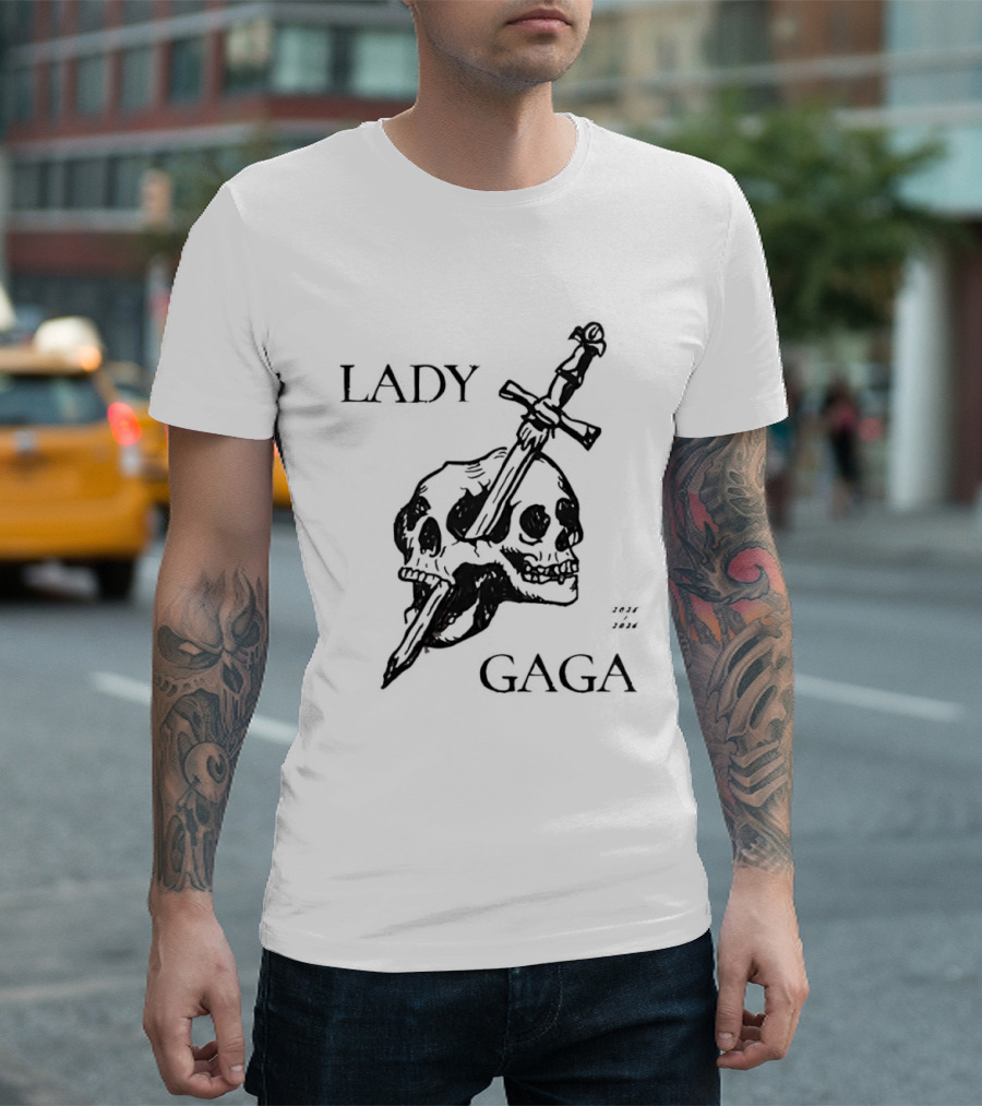 Lady Gaga Skull Sword 2026 T-Shirt