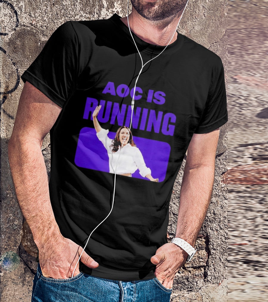 AOC Is Running For President 2028 Bold Campaign Enthusiasm T-Shirt