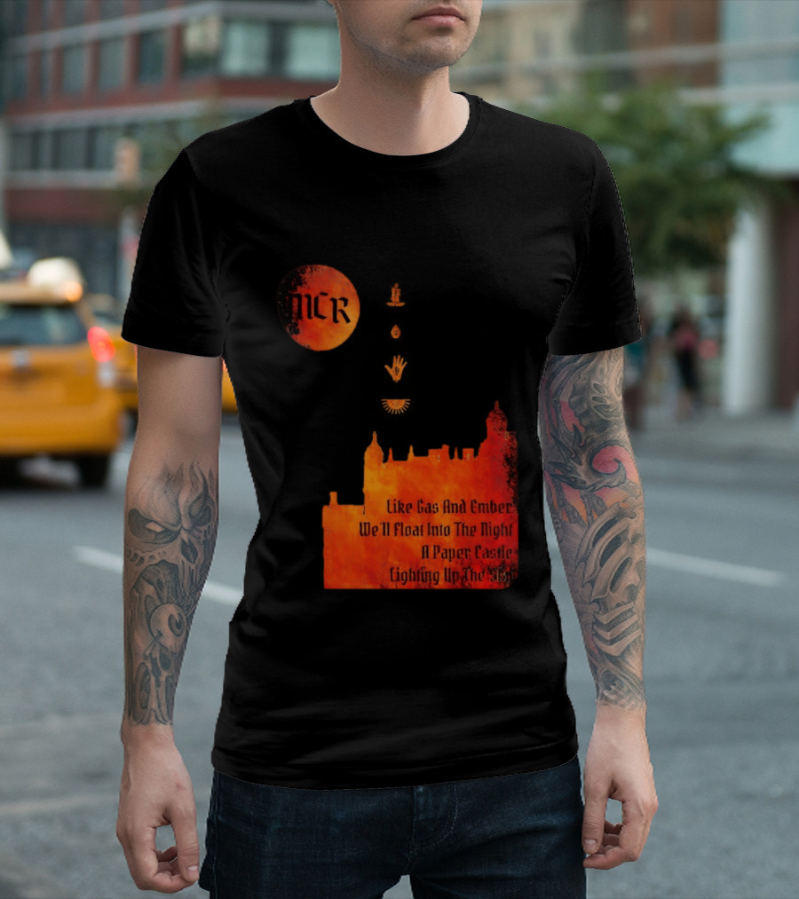 MCR Like Gas And Ember We'll Float Into The Night A Paper Castle Lighting Up The Sky T-Shirt