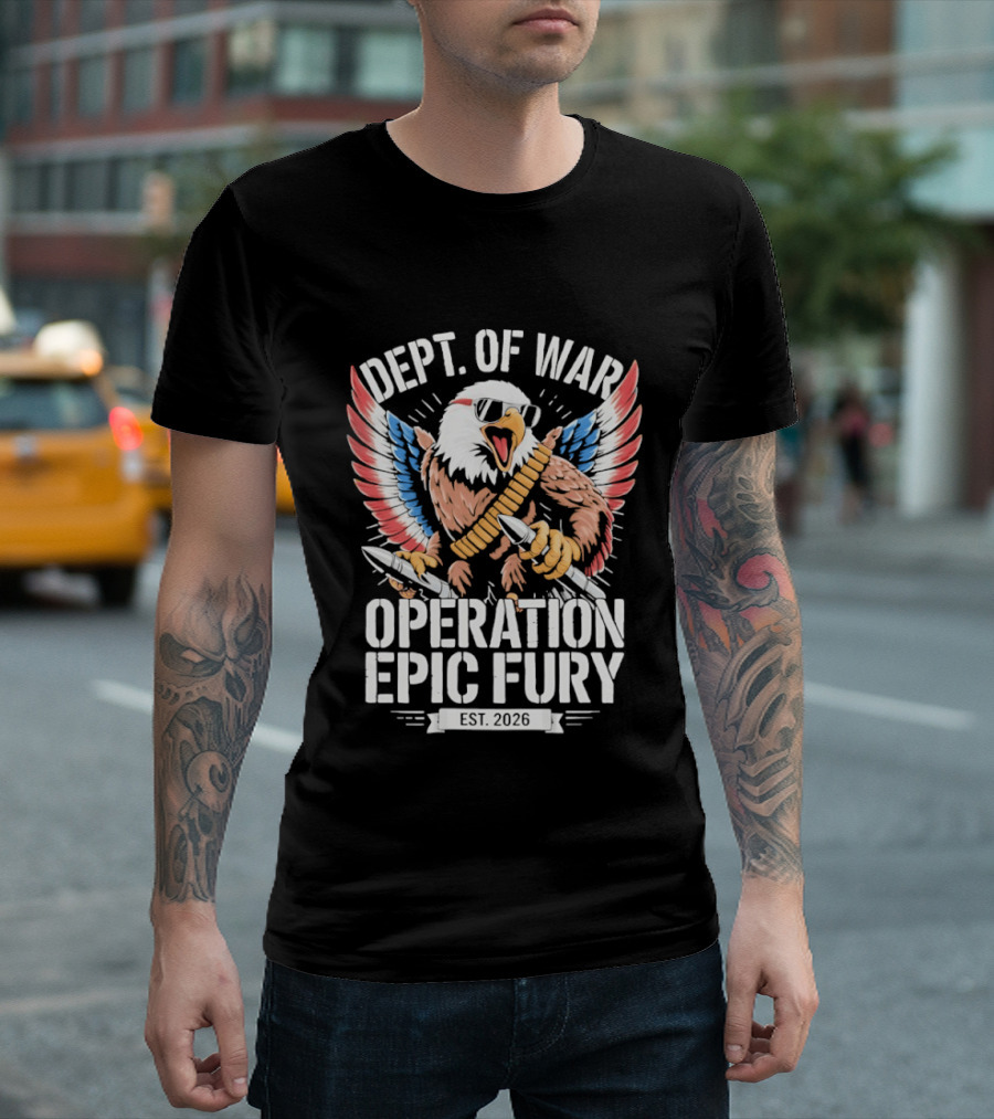 Dept Of War Operation Epic Fury Eagle Est 2026 T-Shirt