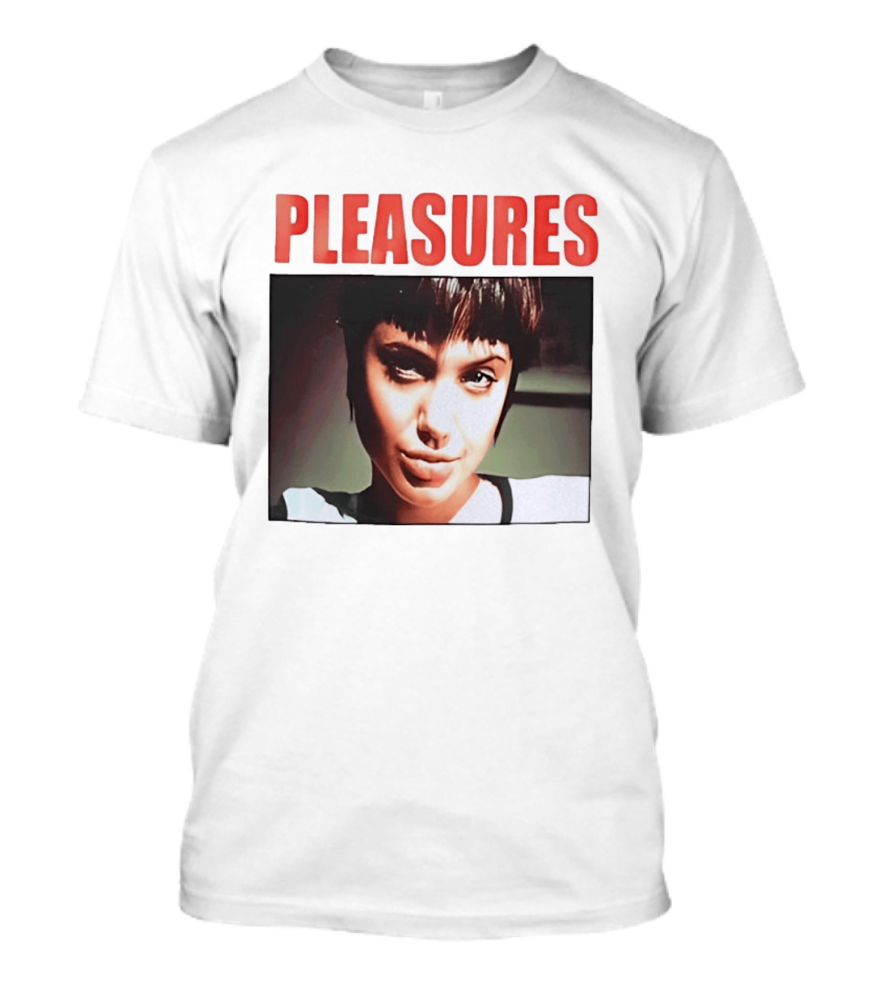 Pleasures Angelina Jolie Bold Typography Fashion T-Shirt