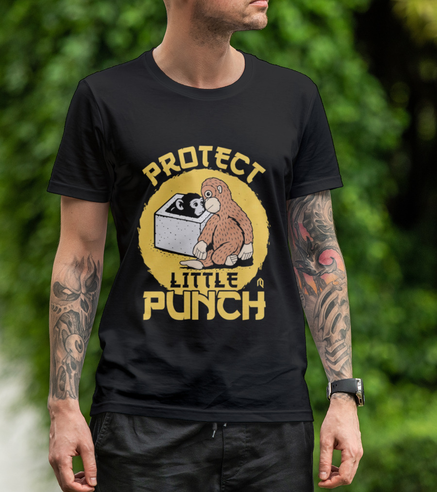 Protect Little Punch The Monkey T-Shirt