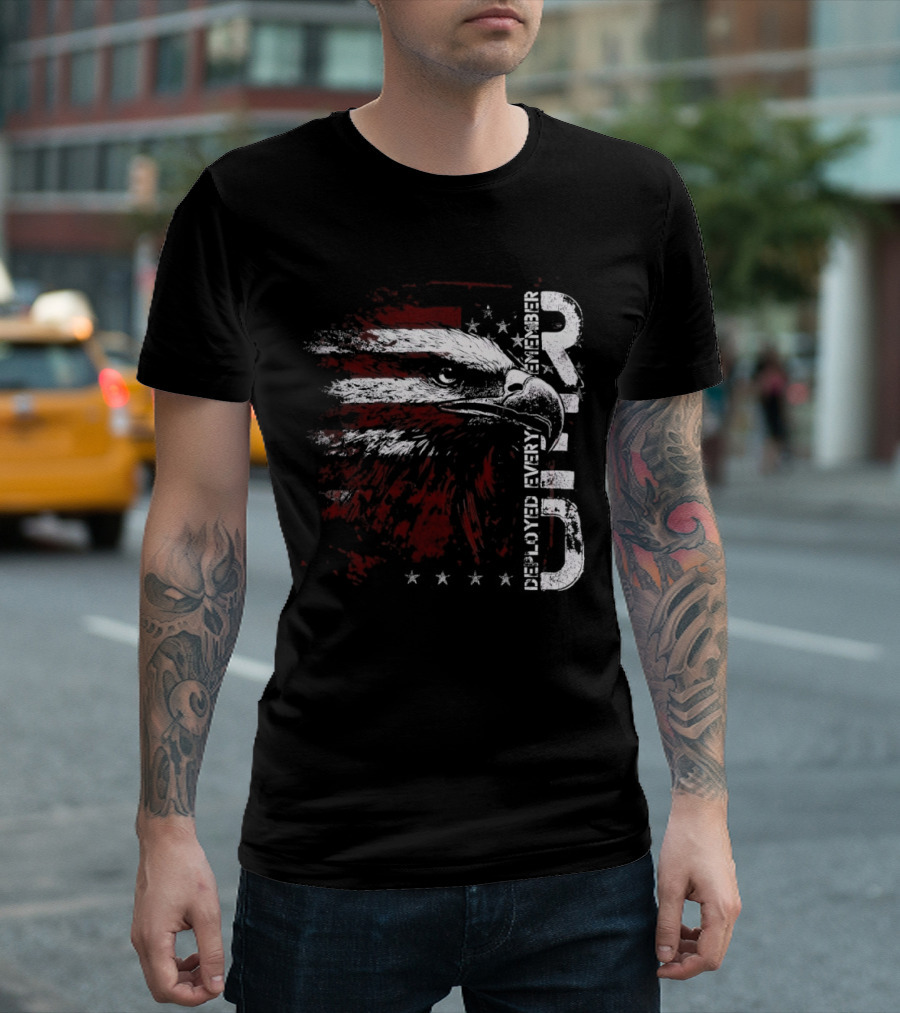 R.E.D. Eagle Deployed Remember Every Friday Honor Veteran Patriot America T-Shirt