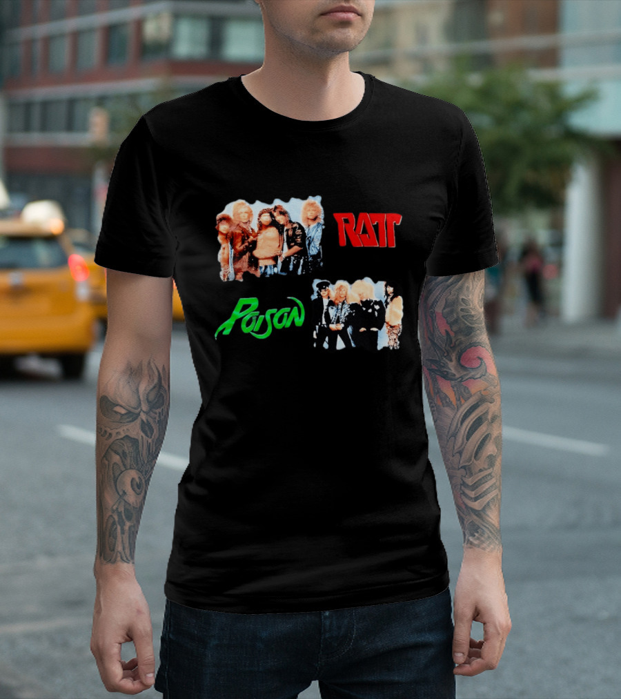 Ratt Poison 80s Glam Metal Band T-Shirt