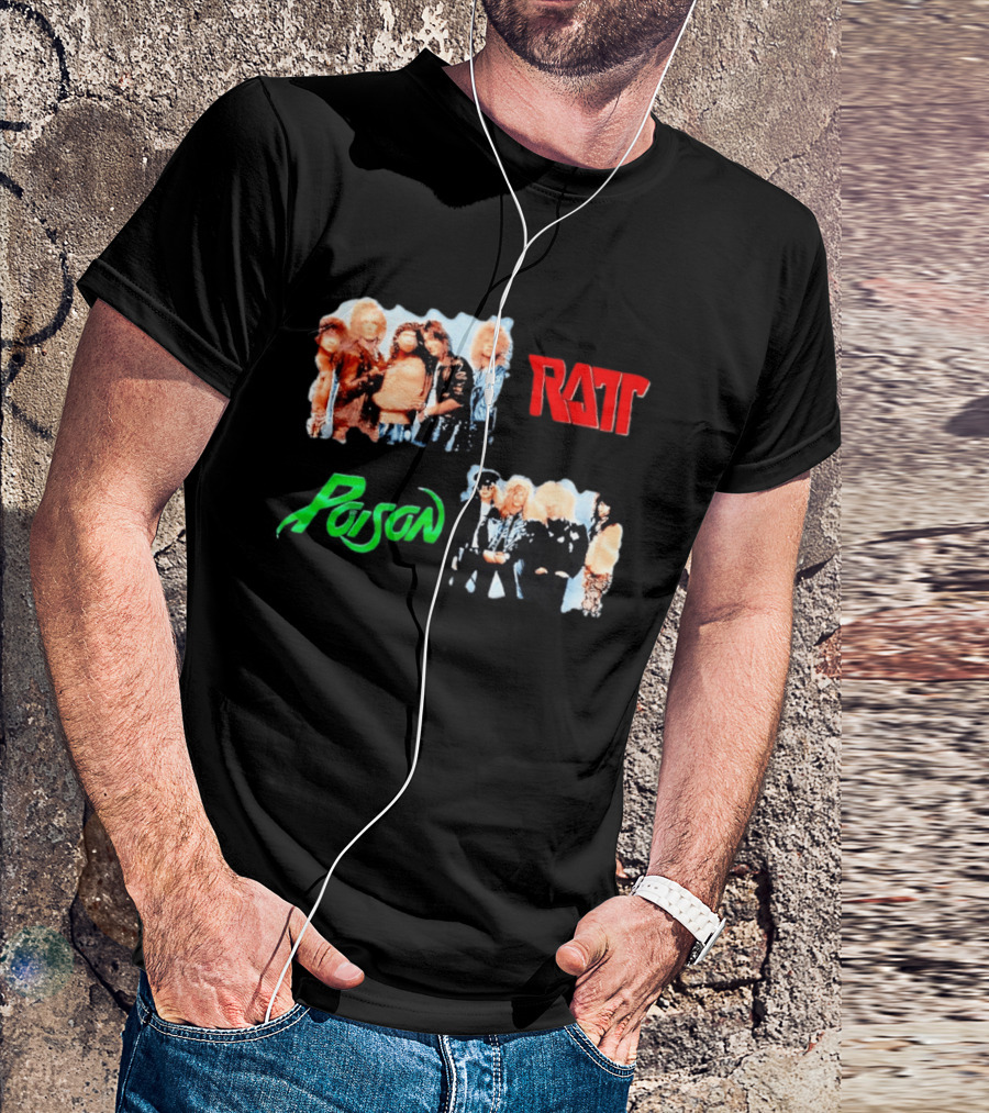 Ratt Poison 80s Glam Metal Band T-Shirt