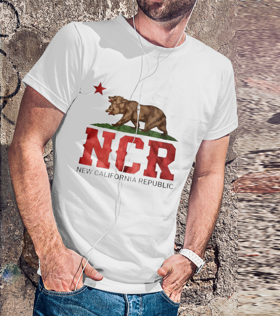 Fallout NCR Bear New California Republic Flag T-Shirt