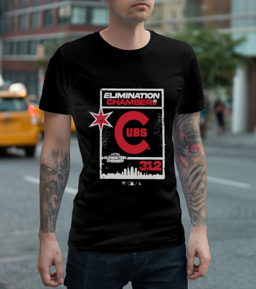WWE Elimination Chamber 2026 Chicago Cubs Crossover Event T-Shirt