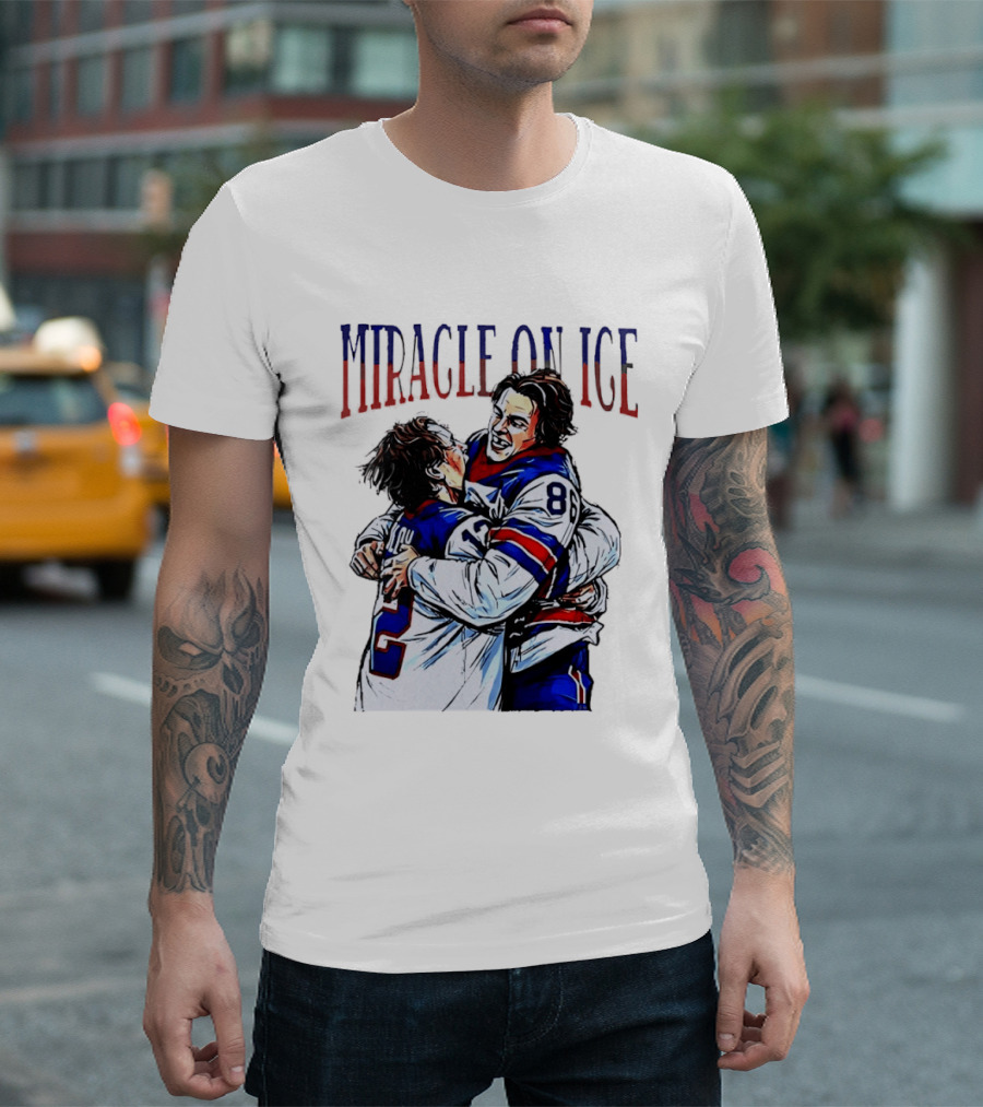 Miracle On ICE Jack Hughes Quinn Hughes USA Olympic Hockey Hug T-Shirt