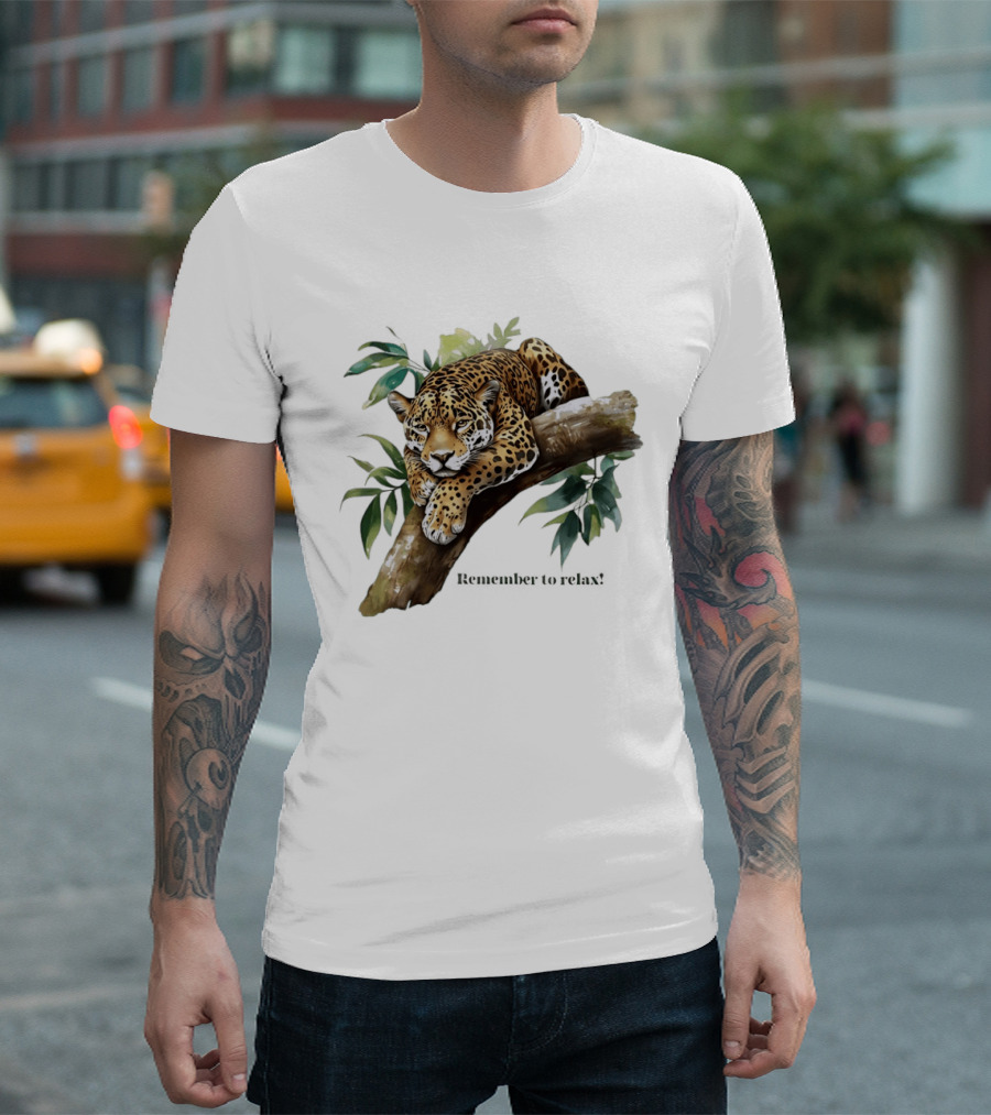 Jaguar Remember To Relax Nature Relaxation Wildlife T-Shirt