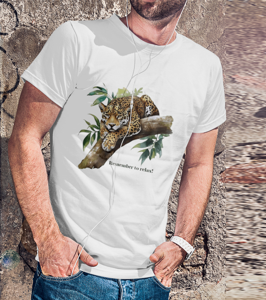 Jaguar Remember To Relax Nature Relaxation Wildlife T-Shirt