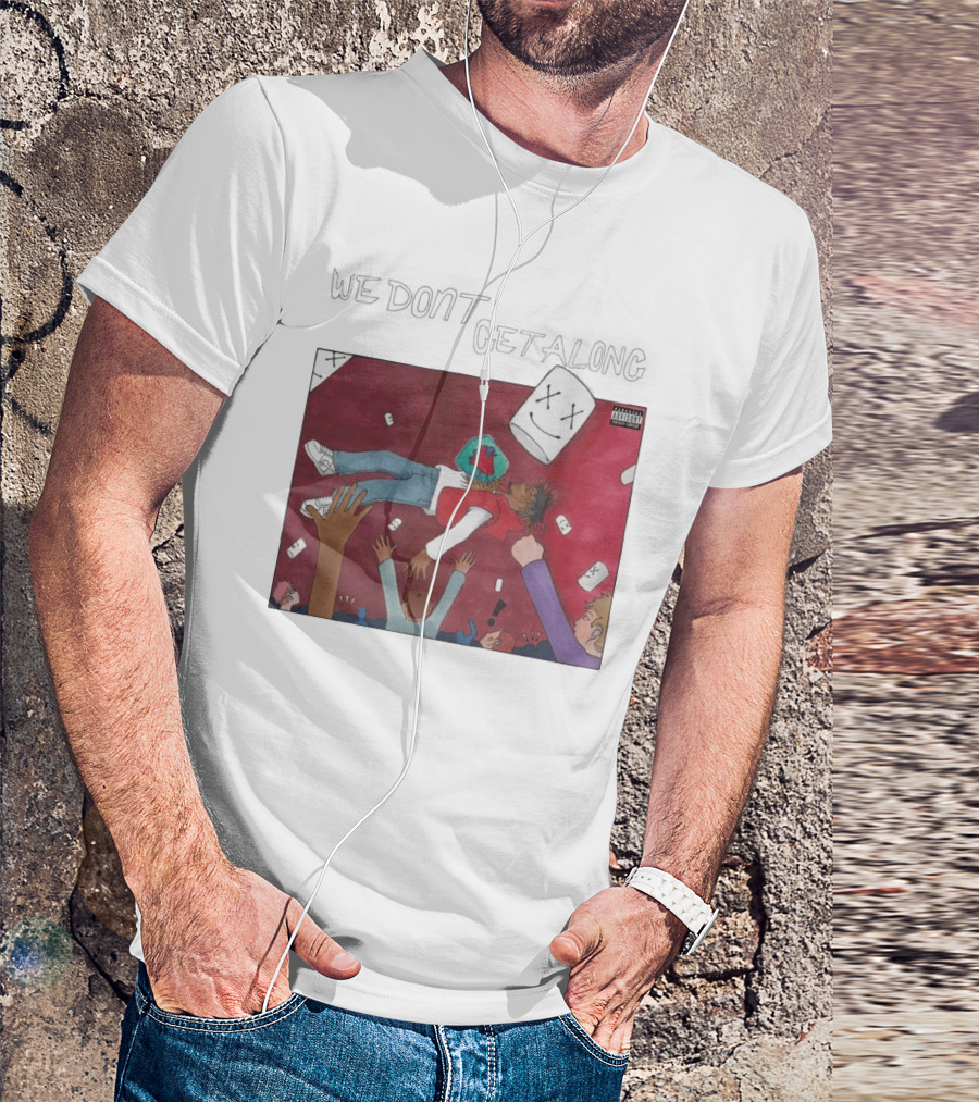 JuiceWrld 9 9 9 X Marshmello We Don't Get Along Cover Art Explicit Content T-Shirt