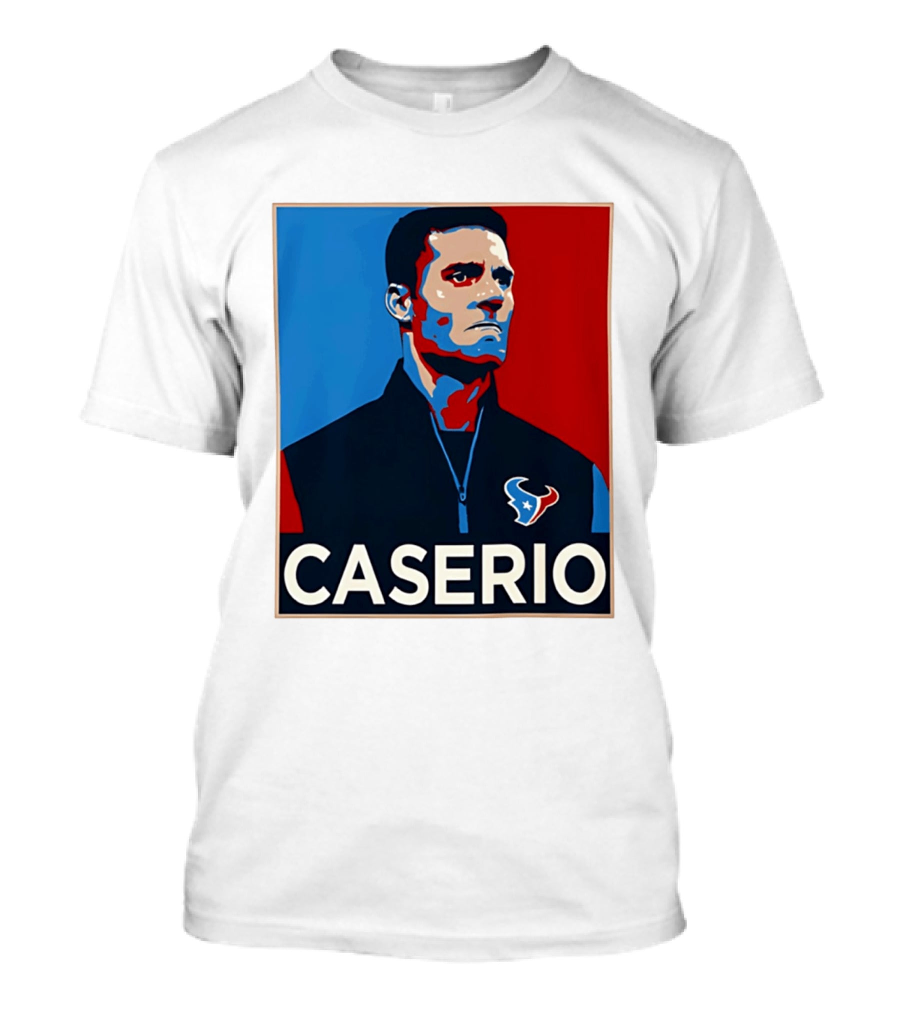 Caserio Houston Texans Bold Red Blue T-Shirt
