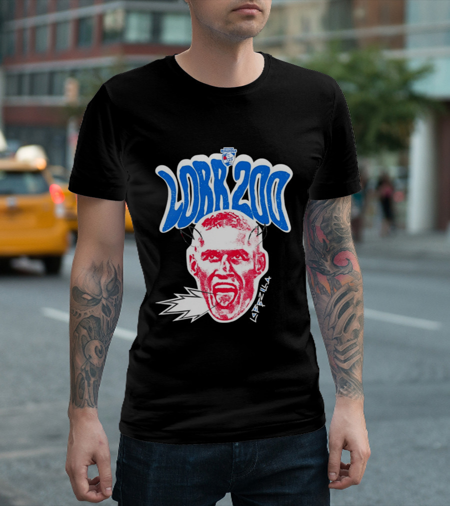 Western Bulldogs Lobb 200 Games Lobbzilla Big Head T-Shirt