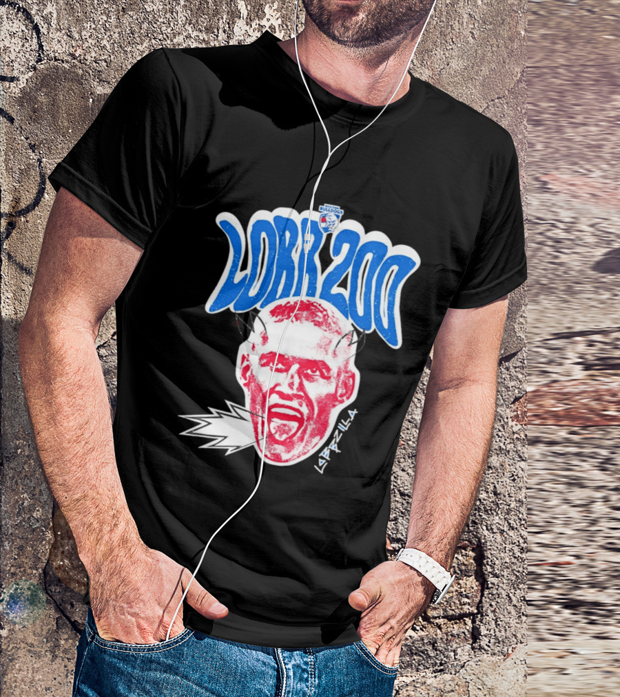 Western Bulldogs Lobb 200 Games Lobbzilla Big Head T-Shirt