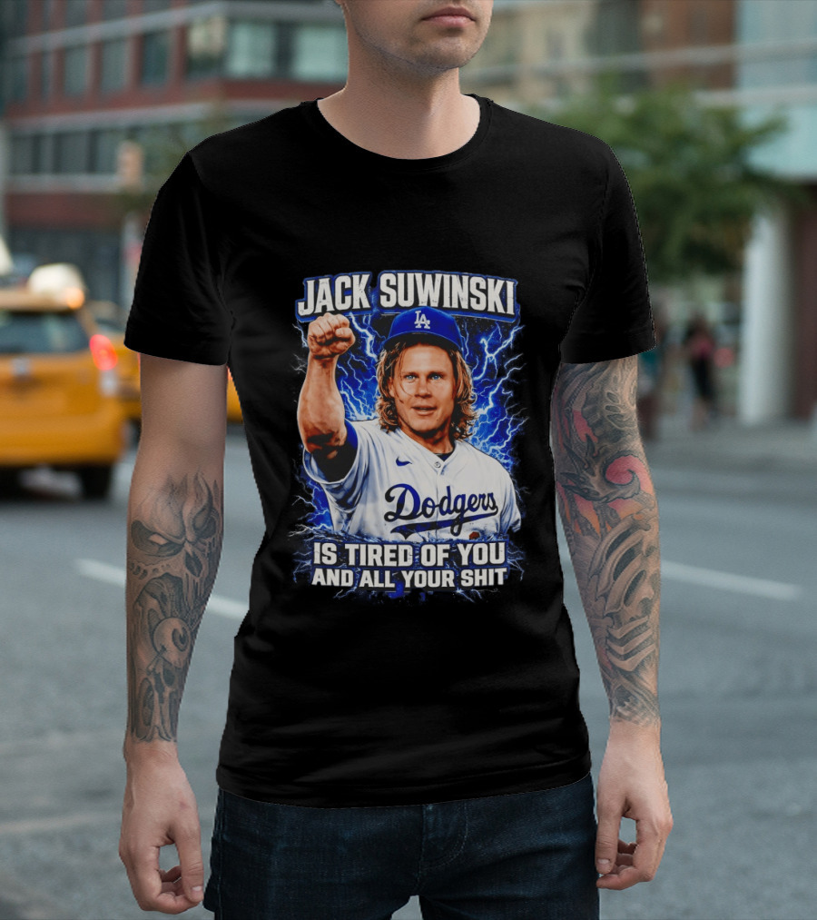 Jack Suwinski Dodgers Inspired Lightning T-Shirt