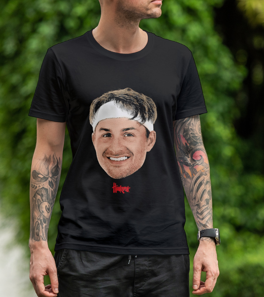 Samuel Hoiberg Nebraska Cornhuskers Big Head Unisex Basketball Fan T-Shirt