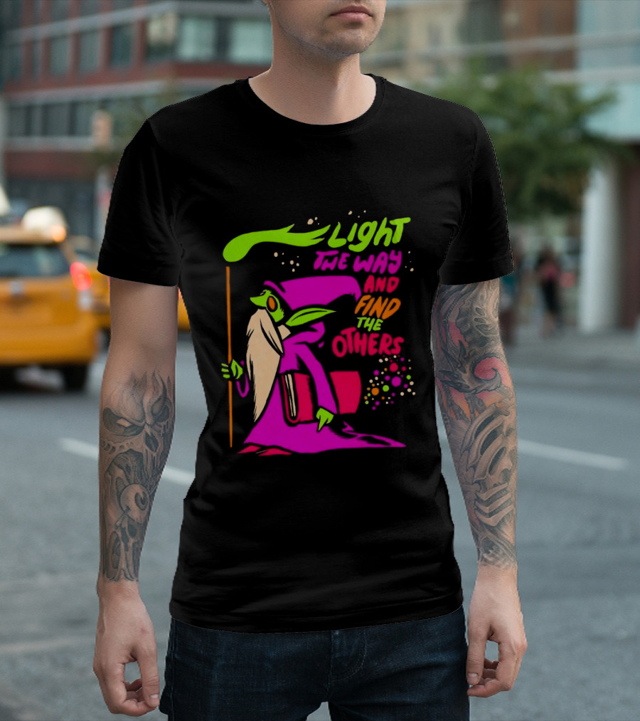 Light The Way Find The Others Psychedelic Wizard T-Shirt