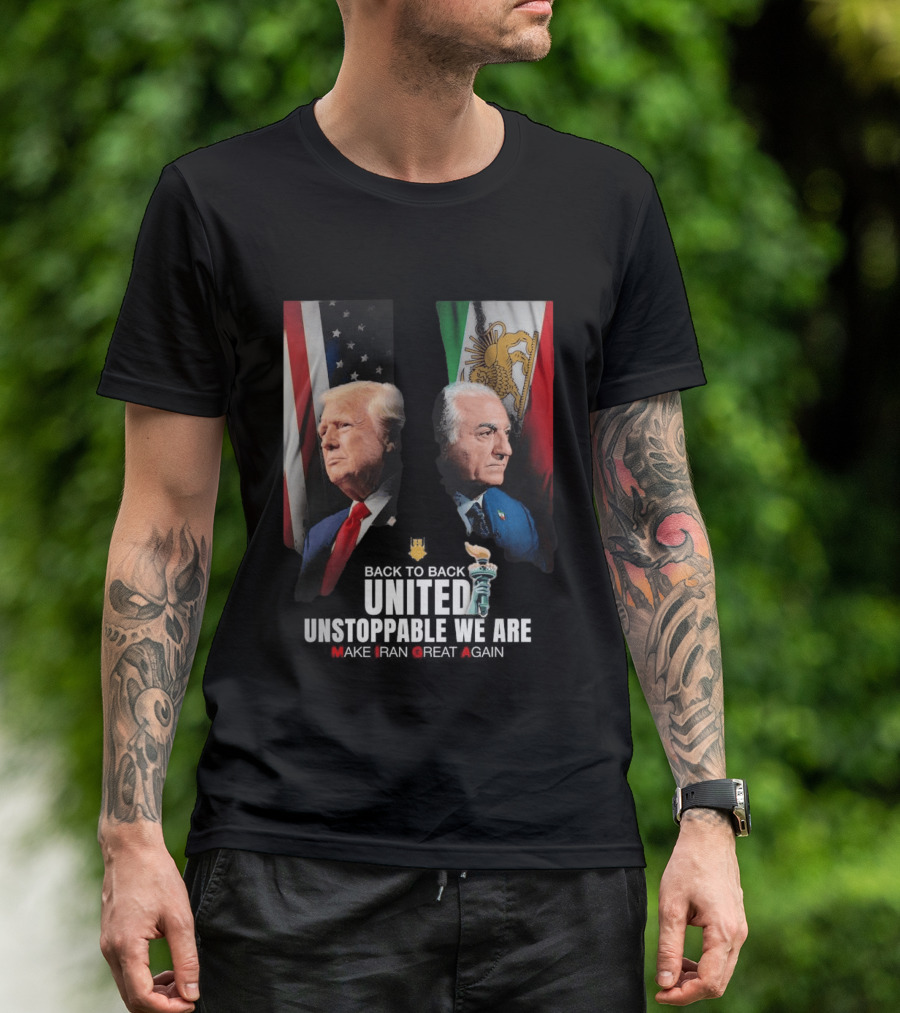 Thank You Trump United Unstoppable We Are Make Iran Great Again American And Iranian Flags T-Shirt