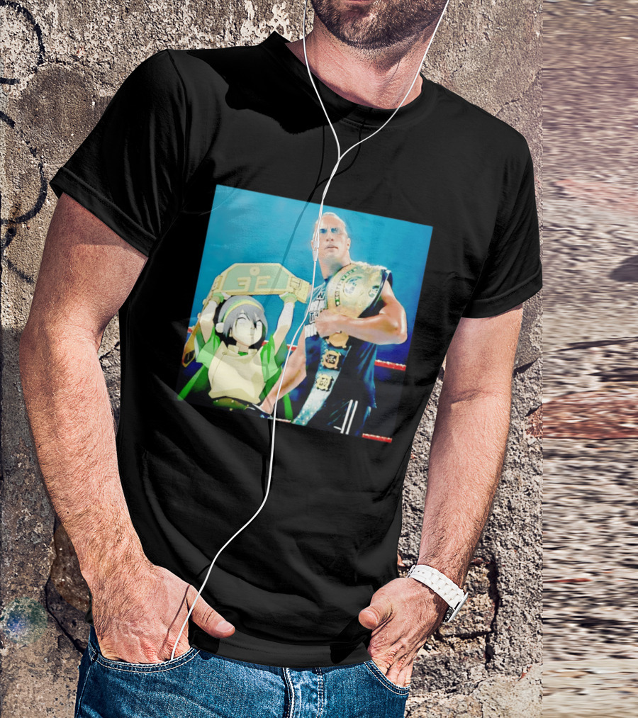 Dwayne The Rock Johnson Meets The Boulder Avatar Crossover Scene T-Shirt