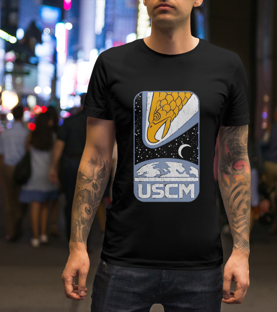USCM Screaming Eagle Lunar Night Sky T-Shirt