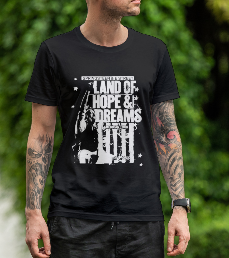 Bruce Springsteen Land Of Hope And Dreams American Tour 2026 Stars Guitarist T-Shirt