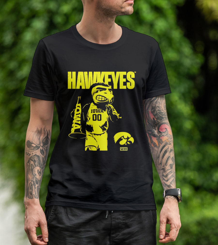 Iowa Hawkeyes Mode Slam Vintage Mascot Basketball 00 T-Shirt