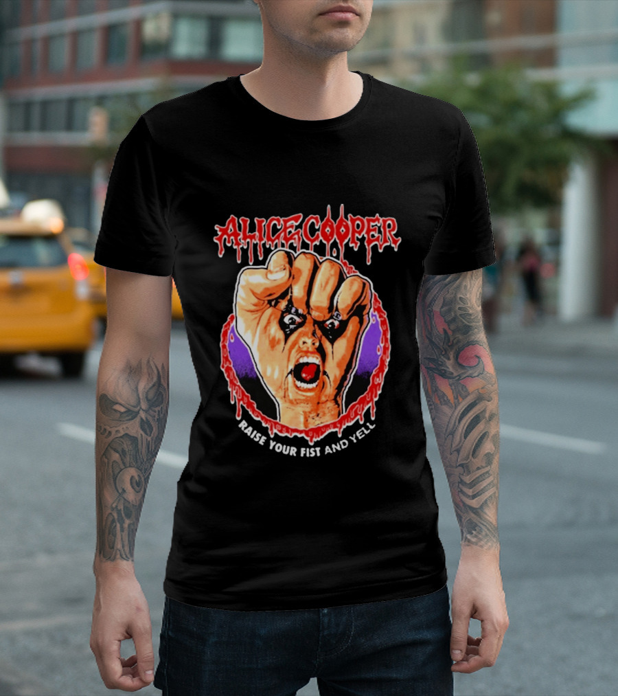 Alice Cooper Raise Your Fist And Yell Horror T-Shirt