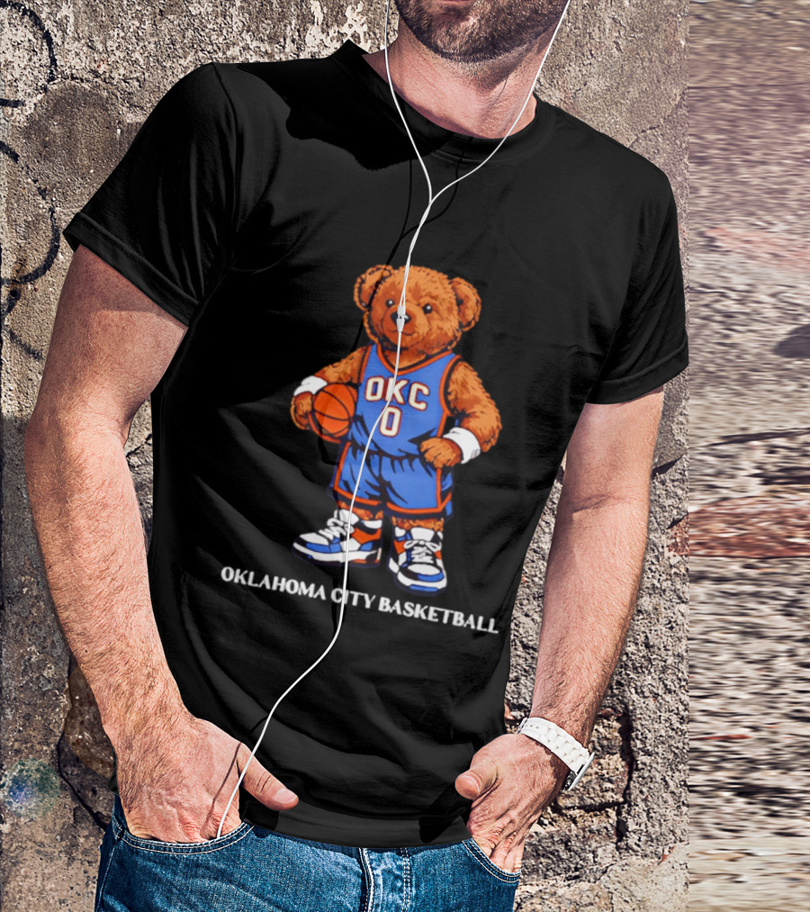 OKC Basketball Teddy Bear 2609 Oklahoma City Sports Fan T-Shirt