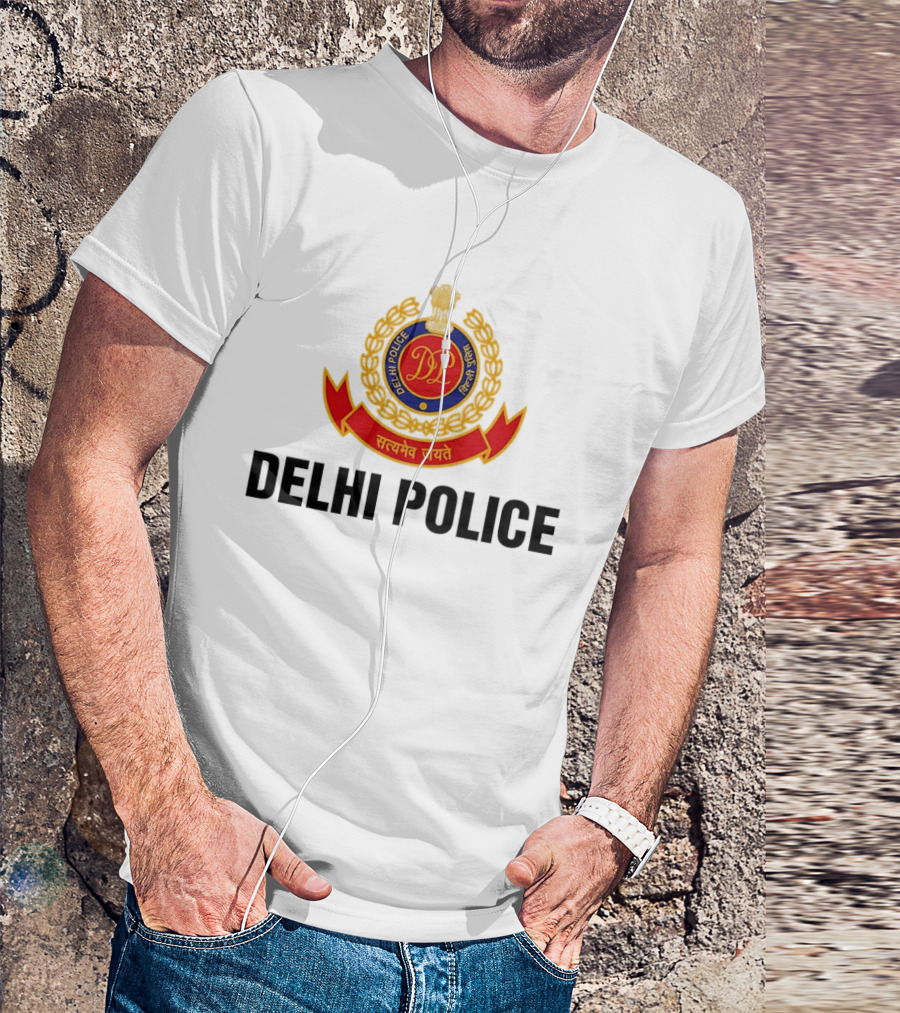 DELHI POLICE Satyamev Jayate Seal T-Shirt