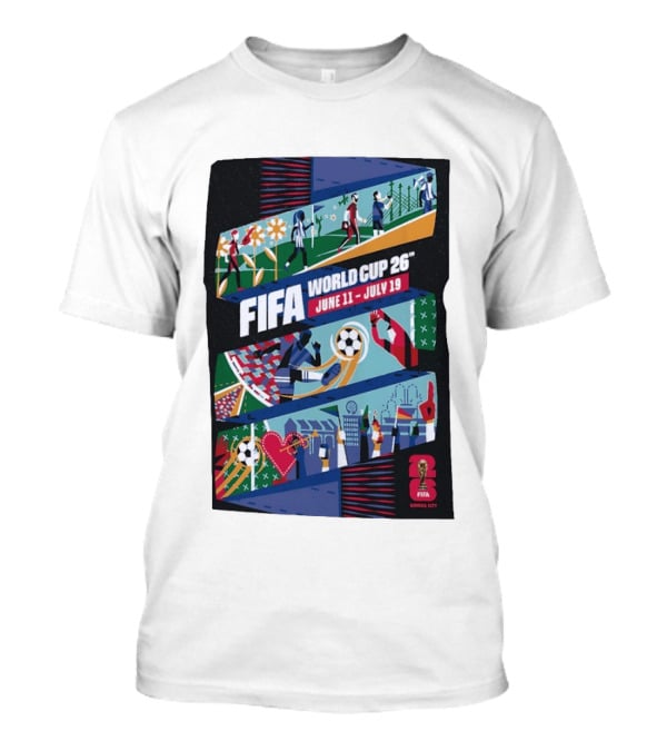 FIFA World Cup 2026 Kansas City June 11 July 19 Soccer Celebration T-Shirt
