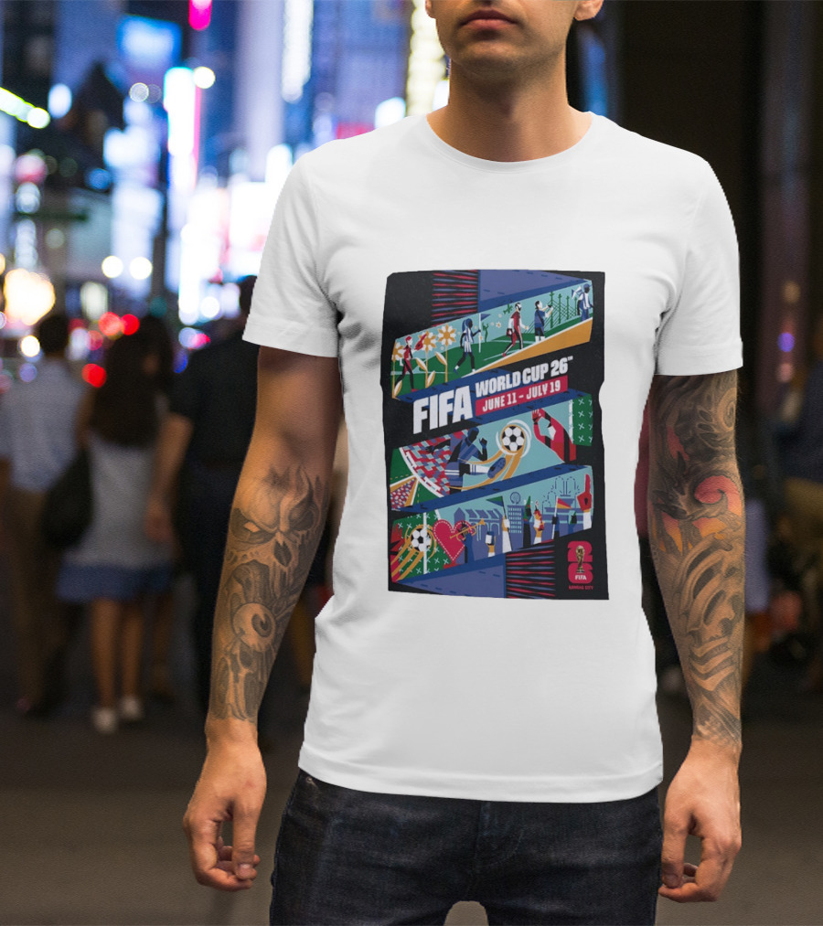 FIFA World Cup 2026 Kansas City June 11 July 19 Soccer Celebration T-Shirt