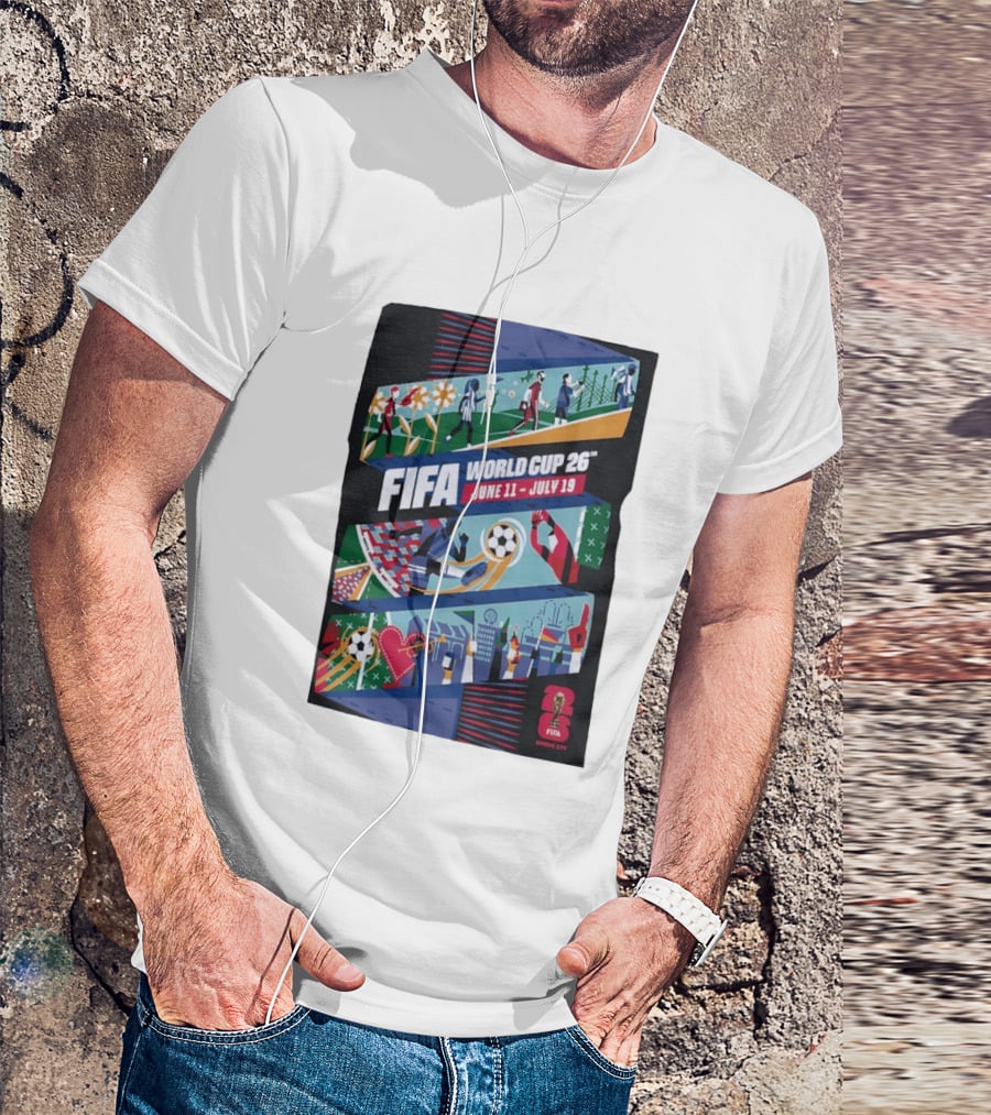 FIFA World Cup 2026 Kansas City June 11 July 19 Soccer Celebration T-Shirt