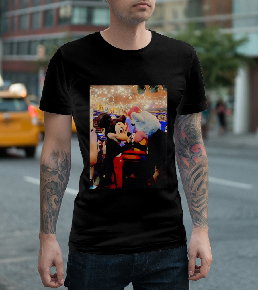 Mickey Mouse And Chuck E Cheese Iconic Meeting T-Shirt