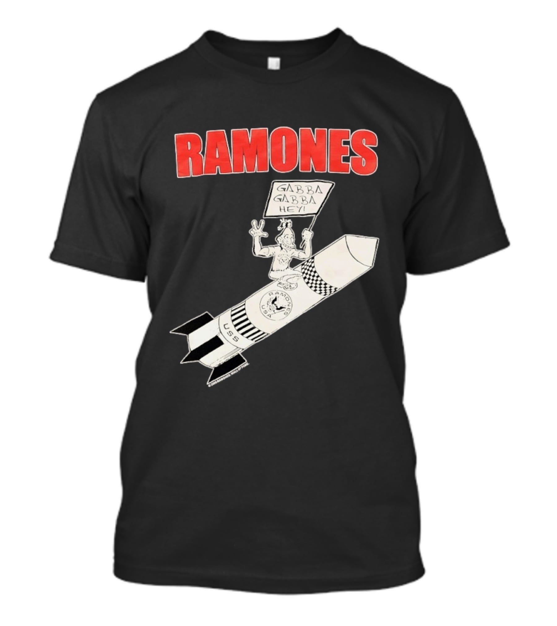 Ramones Gabba Gabba Hey USS Rocket Punk T-Shirt
