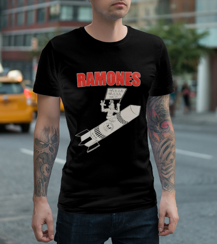 Ramones Gabba Gabba Hey USS Rocket Punk T-Shirt
