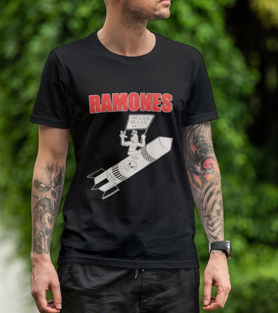 Ramones Gabba Gabba Hey USS Rocket Punk T-Shirt