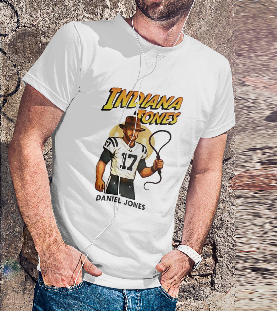 Daniel Jones Indiana Tones 17 Football Adventure T-Shirt